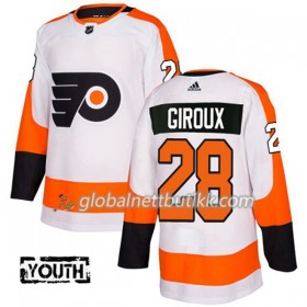 Philadelphia Flyers Hockeydrakt Claude Giroux 28 2017-2018 Hvit Adidas Authentic - Barn